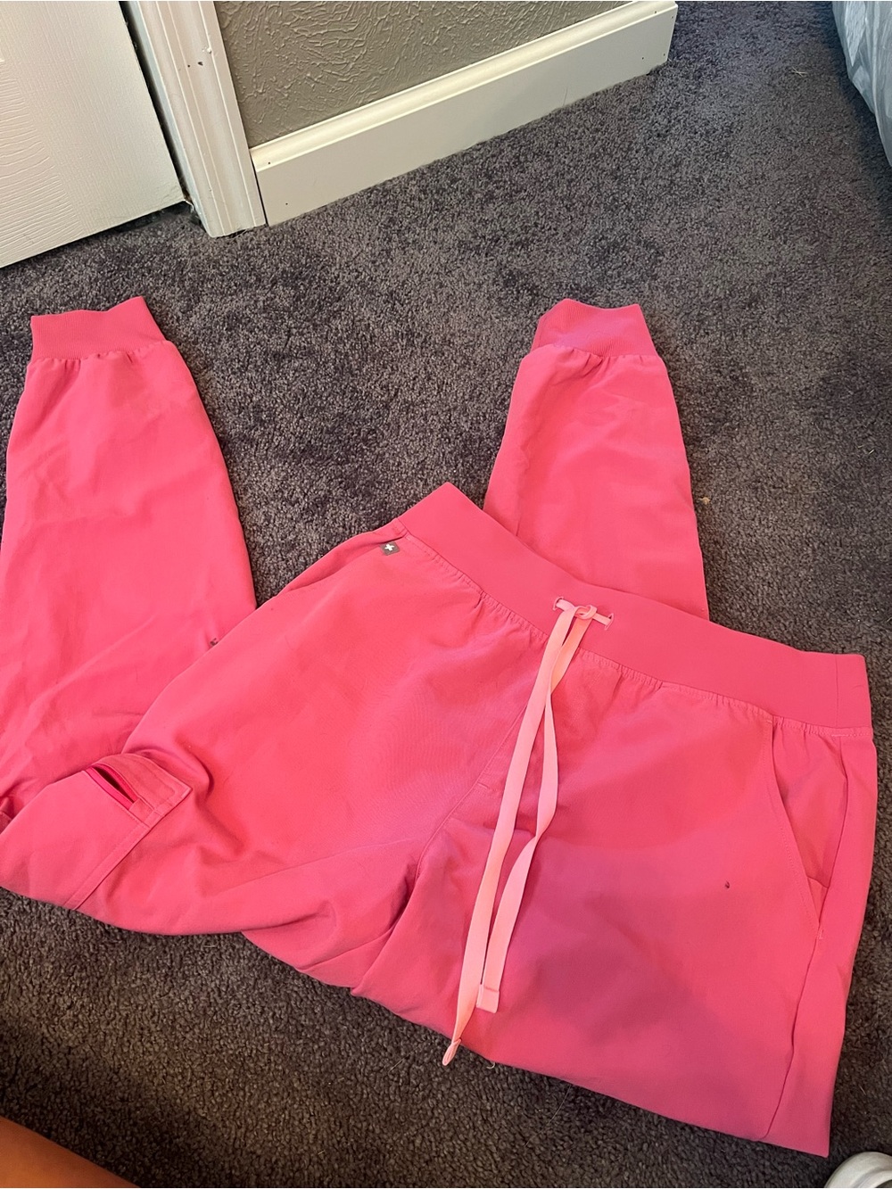 Figs Hot Pink Scrub Jogger